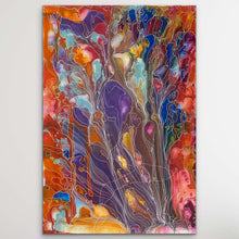 Load image into Gallery viewer, Dynamic brushstrokes and layered texture create a flowing interpretation of the salt lakes landscape and the energy of Country.
