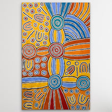 Load image into Gallery viewer, Colorful Aboriginal womens dreaming design with concentric circles
