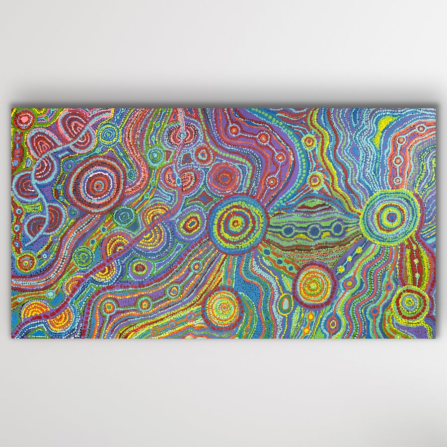 "Piltati" by Susan Umatji Tjitayi, original APY Lands Aboriginal painting 124cm x 69cm