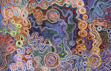 Load image into Gallery viewer, "Piltati Tjukurpa" Aboriginal art by Rhoda Tjitayi - close-up detail, 180cm x 116cm
