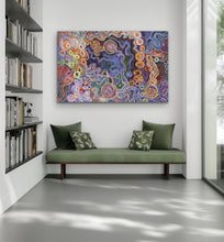 Load image into Gallery viewer, "Piltati Tjukurpa" Rhoda Tjitayi 180cm x 116cm large APY Lands Aboriginal painting perfect for large walls
