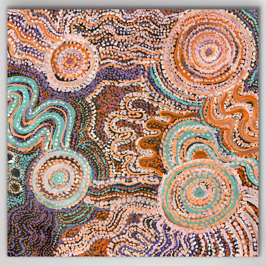 Piltati Tjukurpa by Rhoda Tjitayi, original Aboriginal dot painting from the APY Lands, Australia