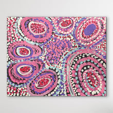 Load image into Gallery viewer, Colorful dot artwork with pink, purple, and black circles on a white background
