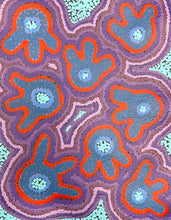 Load image into Gallery viewer, "Mamungari-Nya" by Renae Nakamarra Nelson - detail view of Aboriginal painting, 34cm x 27cm
