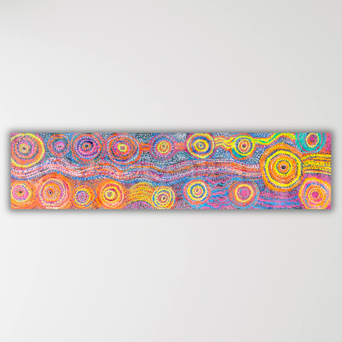 "Pututju" Rhoda Tjitayi 117cm x 29cm, original Aboriginal painting
