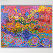 Load image into Gallery viewer, "Pututju" original Aboriginal painting by Rhoda Tjitayi, 195cm x 167cm - authentic Indigenous Australian artwork
