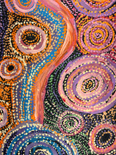 Load image into Gallery viewer, "Pututju (Caterpillar Dreaming)" Rhoda Tjitayi 202cm x 84cm close up dotwork 1
