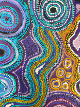 Load image into Gallery viewer, "Pututju (Caterpillar Dreaming)" Aboriginal art by Rhoda Tjitayi - close-up detail, 60cm x 59cm
