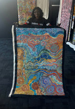 Load image into Gallery viewer, Rhoda Tjitayi with original painting "Pututju" - Aboriginal artist
