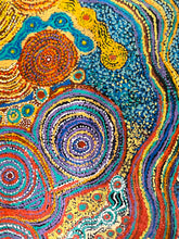 Load image into Gallery viewer, "Pututju" Aboriginal art by Rhoda Tjitayi - close-up of intricate dot and circle patterns
