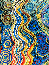 Load image into Gallery viewer, "Pututju" by Rhoda Tjitayi - close-up detail, original Aboriginal painting
