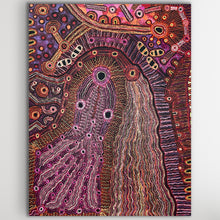 Load image into Gallery viewer, "Rainbow Serpent (Wanampi)" original Aboriginal painting by Debra Umala, a, 197cm x 151cm - authentic Indigenous Australian artwork
