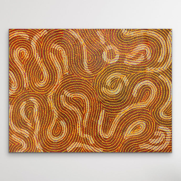 sand dunes with wavy lines in orange and brown on a white background