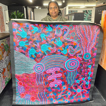Load image into Gallery viewer, Renae Artist photo in Art By Farquhar gallery "Mamungari-Nya" Renae Nakamarra Nelson 130cm x 126cm
