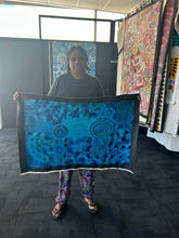 Load image into Gallery viewer, "Mamungari-Nya" Aboriginal art by Renae Nakamarra Nelson - close-up detail, 91cm x 60cm
