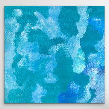 Load image into Gallery viewer, Bluey Aqua bush plum painting by renowned Aboriginal artist Polly Ngale
