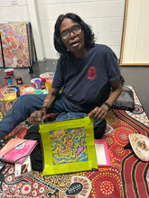 Load image into Gallery viewer, "Piltati Tjukurpa" Aboriginal art by Rhoda Tjitayi - close-up detail, 20cm x 20cm
