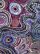 Load image into Gallery viewer, APY Lands detailed dot painting snake story
