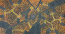 Load image into Gallery viewer, Close view of Bush Plum painting by Roseanne Morton highlighting layered dot designs
