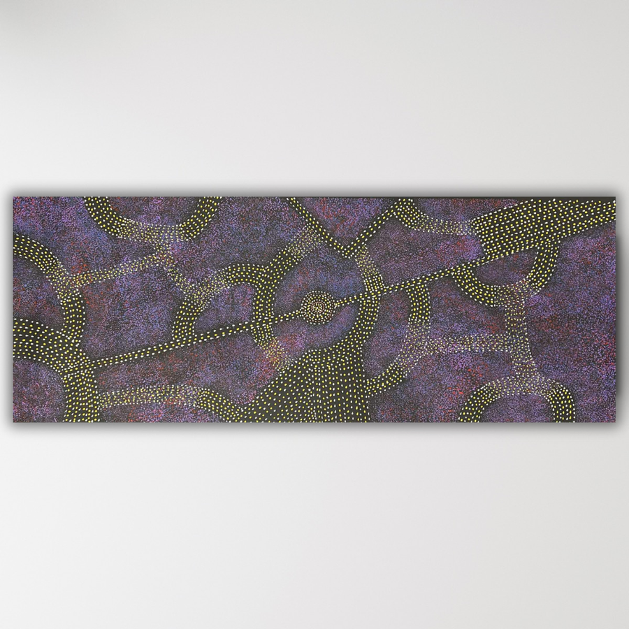 Bush Plum roseanne Morton Petyarre in purple tones 