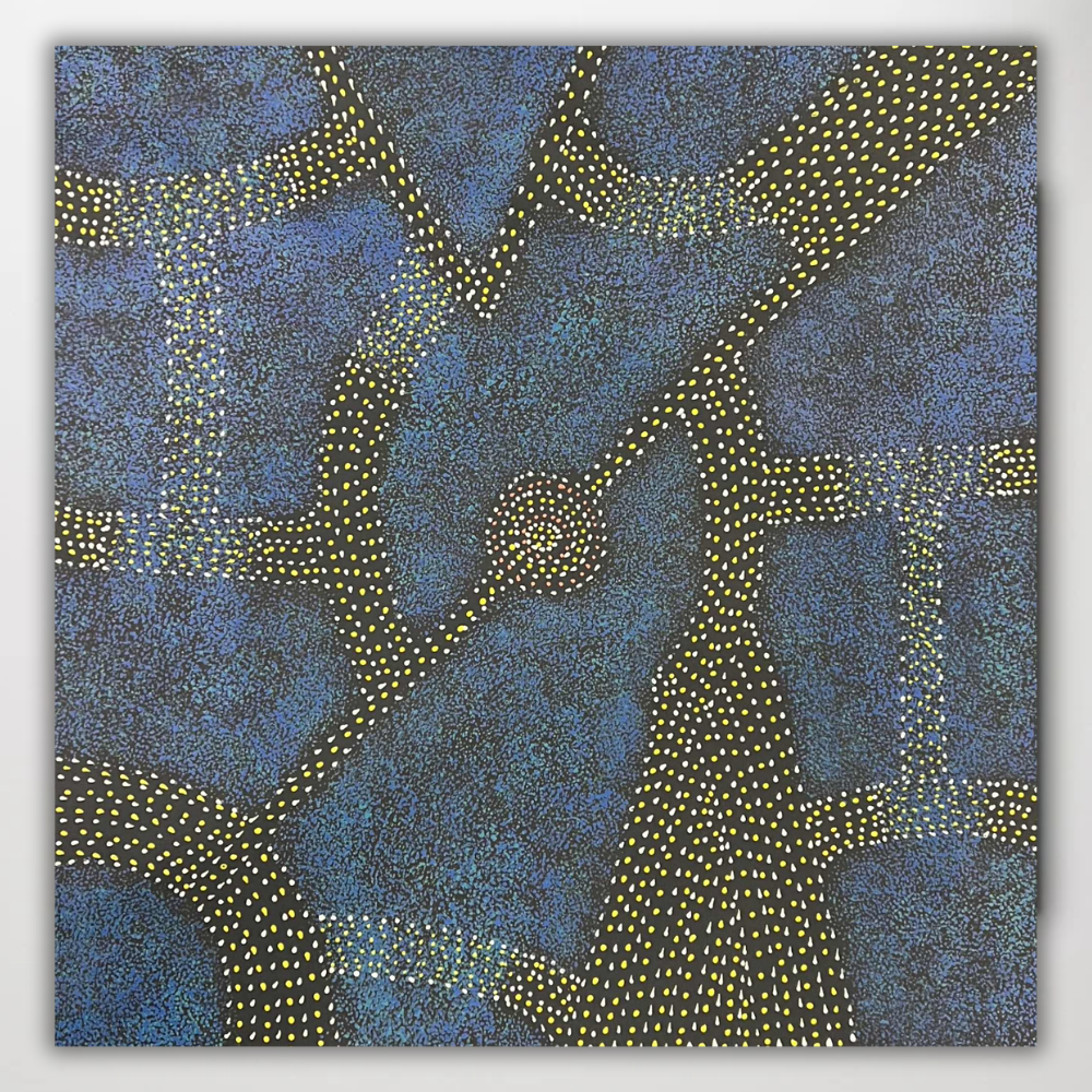 Blue Bush Plum by Roseanne morton 60cm x 61cm 