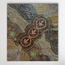 Load image into Gallery viewer, &quot;Emu Dreaming&quot; Roxanne Napaljarri Collins 100cm x 88cm
