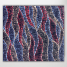 Load image into Gallery viewer, "Sand Dunes" Debbie Napaljarri Brown 88cm x 96cm side view
