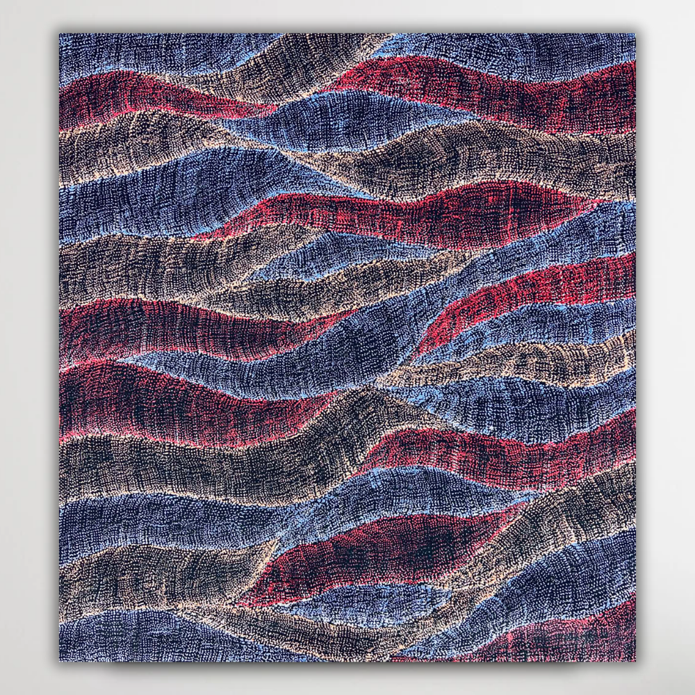 "Sand Dunes" Debbie Napaljarri Brown 88cm x 96cm