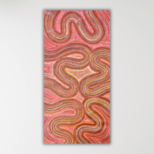 Load image into Gallery viewer, Sand Dunes gwenda turner original painting in red and orange colour palette
