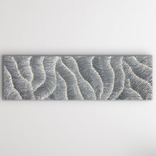 Load image into Gallery viewer, Full view of Sand Dunes (Tali) by Maureen Nampijinpa Hudson featuring intricate grey and white patterns representing shifting desert forms.
