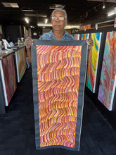 Load image into Gallery viewer, &quot;Sand Dunes (Tali)&quot; Maureen Nampijinpa Hudson 118cm x 42cm Aboriginal Artwork from central desert  N.T
