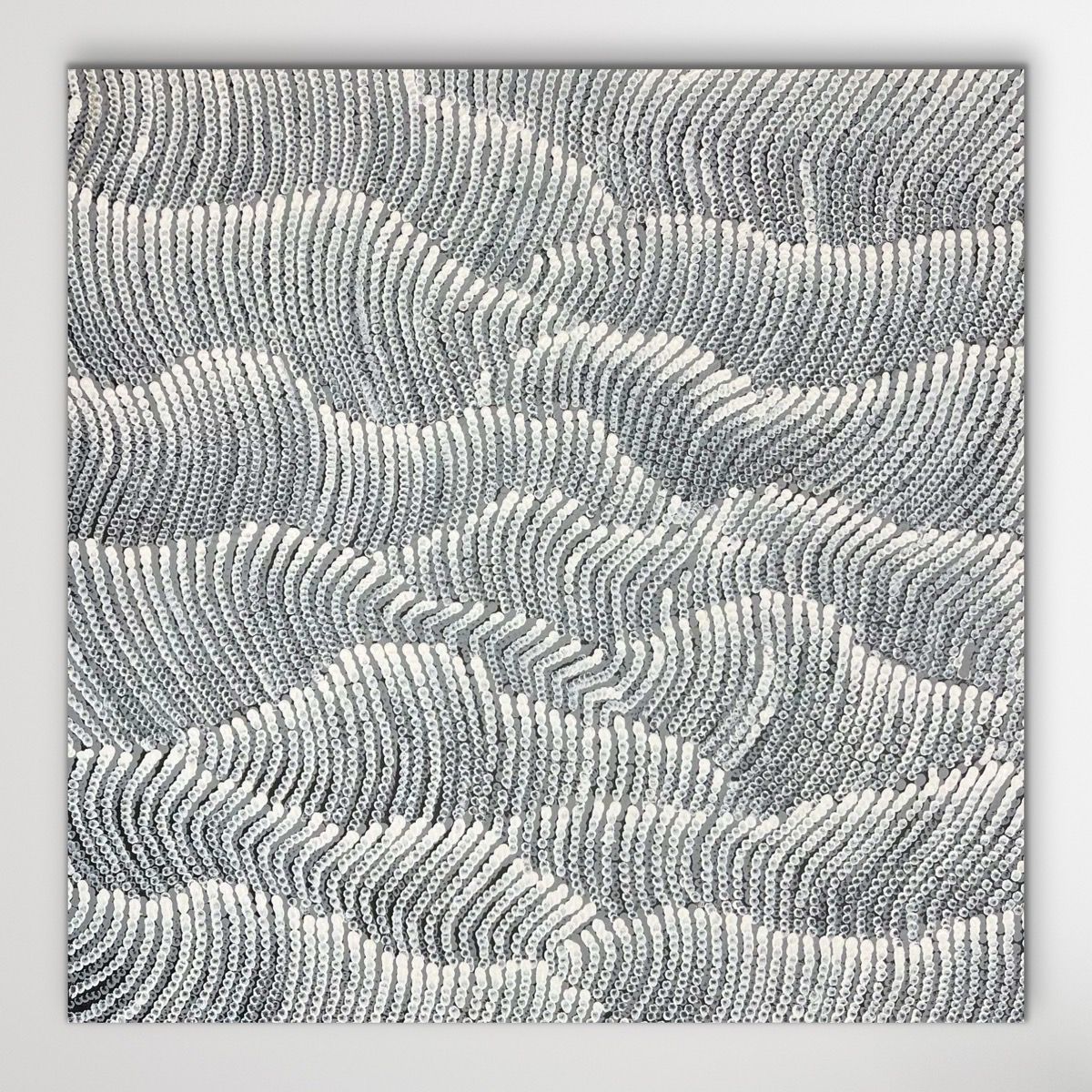 "Sand Dunes (Tali)" original Aboriginal painting by Maureen Nampijinpa Hudson, 74cm x 74cm - authentic Indigenous Australian artwork