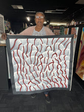 Load image into Gallery viewer, Maureen Nampijinpa Hudson’s Aboriginal artwork showcased in the Art by Farquhar Edwardstown gallery
