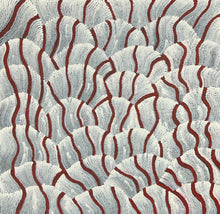 Load image into Gallery viewer, Close-up of textured brushwork and rhythmic desert lines in Maureen Hudson’s Sand Dunes (Tali) painting
