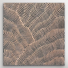 Load image into Gallery viewer, Full view of Maureen Nampijinpa Hudson’s Sand Dunes Tali artwork showing parallel dune style line work and dot textures.
