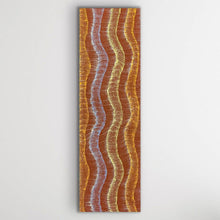 Load image into Gallery viewer, Detail view of Sand Dunes showing refined dot techniques and subtle colour transitions representing desert movement and Country.
