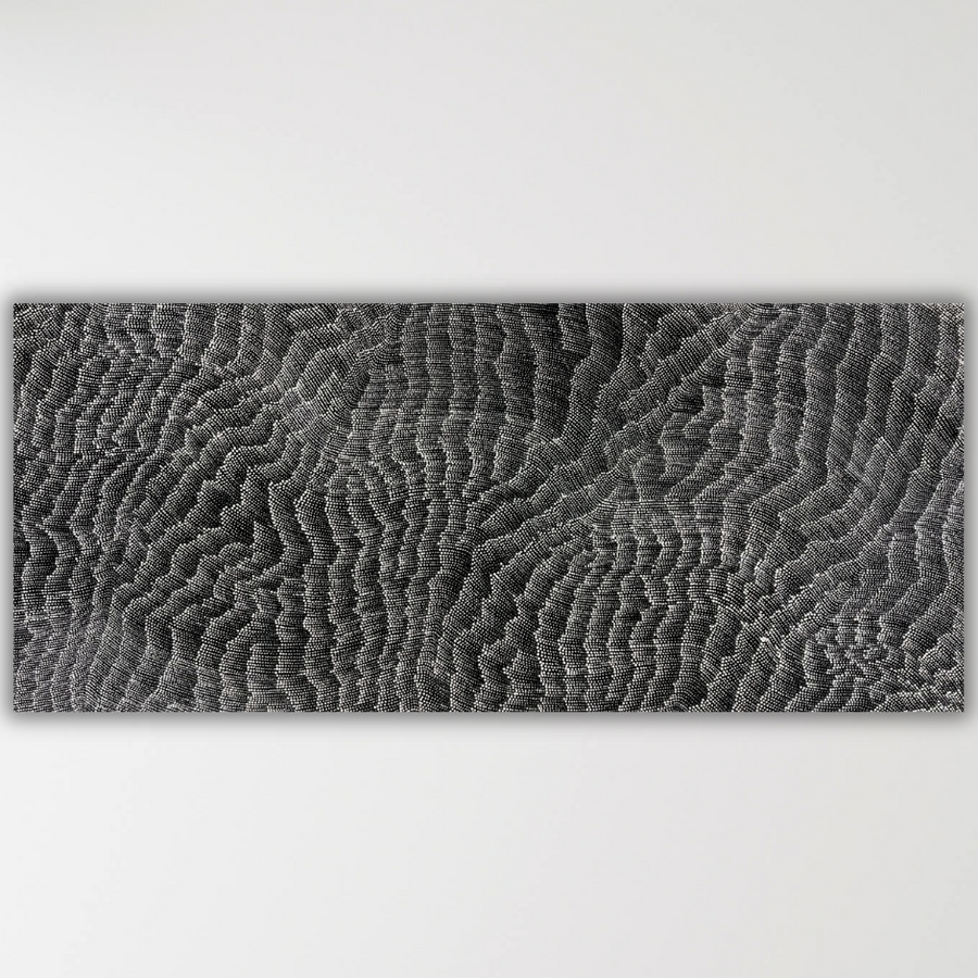 "Sandhills" Corrina Nampijinpa Ryan 142cm x 62cm shown horizontal 