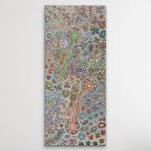Load image into Gallery viewer, Colorful aboriginal artwork on a rectangular canvas
