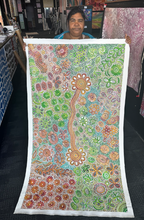 Load image into Gallery viewer, &quot;Bush Flower&quot; Bernadine Johnson Kemarre 173cm x 94cm
