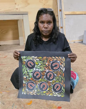 Load image into Gallery viewer, Morita Ward with original painting "Medicine Leaves" - Aboriginal artist
