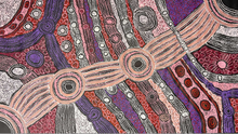 Load image into Gallery viewer, "Minyma Malilu" Aboriginal art by Clarise Tunkin - close-up detail, 139cm x 78cm
