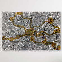 Load image into Gallery viewer, Aboriginal art horizontal view "Seed Dreaming" Marshall Jangala Robertson 101cm x 70cm
