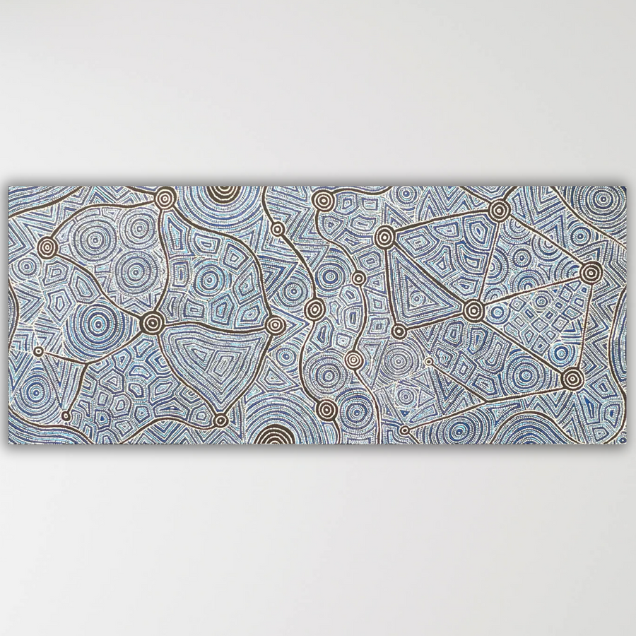 "Seven Sisters Dreaming" Shanna Napanangka Williams 198cm x 83cm, original Aboriginal painting