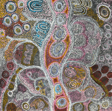 Load image into Gallery viewer, Close detail capturing the layered dot work, circular forms and flowing lines in the Seven Sisters design.
