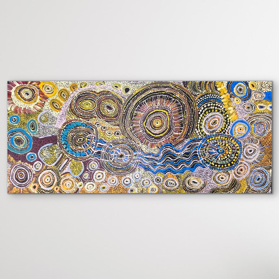 "Seven Sisters Dreaming (Kungkarangkalpa Tjukurpa)" Large Painting for sale