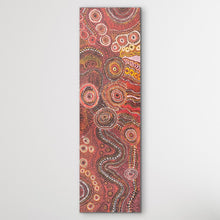 Load image into Gallery viewer, Seven Sisters Dreaming (Kungkarangkalpa Tjukurpa) Tanya Brady 199cmx 63cm Aboriginal painting displayed vertical on white wall
