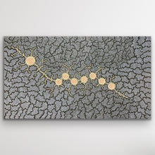 Load image into Gallery viewer, "Seven Sisters Dreaming" original Aboriginal painting by Michelle Possum Nungurrayi, 202cm x 112cm - authentic Indigenous Australian artwork
