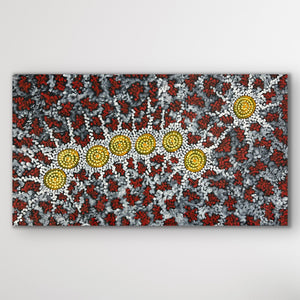 "Seven Sisters Dreaming" Michelle Possum Nungurrayi 93cm x 53cm
