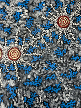 Load image into Gallery viewer, Wide canvas showing Seven Sisters Dreaming by Michelle Possum Nungurrayi
