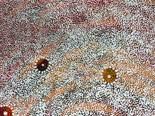 Load image into Gallery viewer, "Seven Sisters" Justinna Napaljarri Sims 115cm x 58cm close up dotwork
